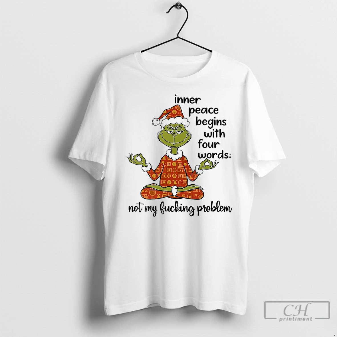 Classic Grinch Inner Peace Begins With Four Words Christmas Shirt Hoodie Sweatshirt | PurePodTees.com