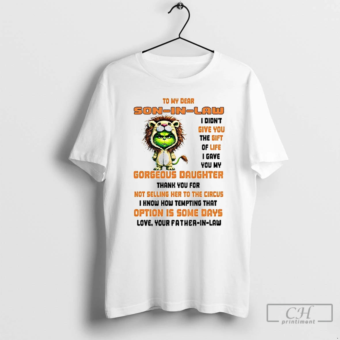 Classic Grinch Tiger To My Dear Son In Law I Didnt Give You The Gift Shirt Hoodie Sweatshirt | PurePodTees.com