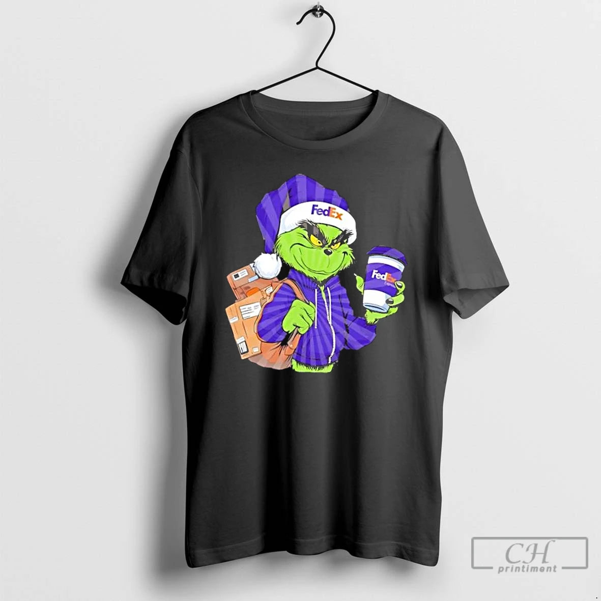 Classic Grinch X Fedex Merry Christmas T Shirts Hoodie Sweatshirt | PurePodTees.com