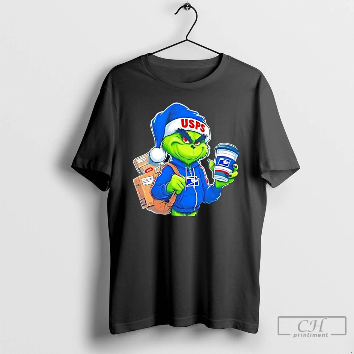 Classic Grinch X Usps Merry Christmas T Shirts Hoodie Sweatshirt | PurePodTees.com