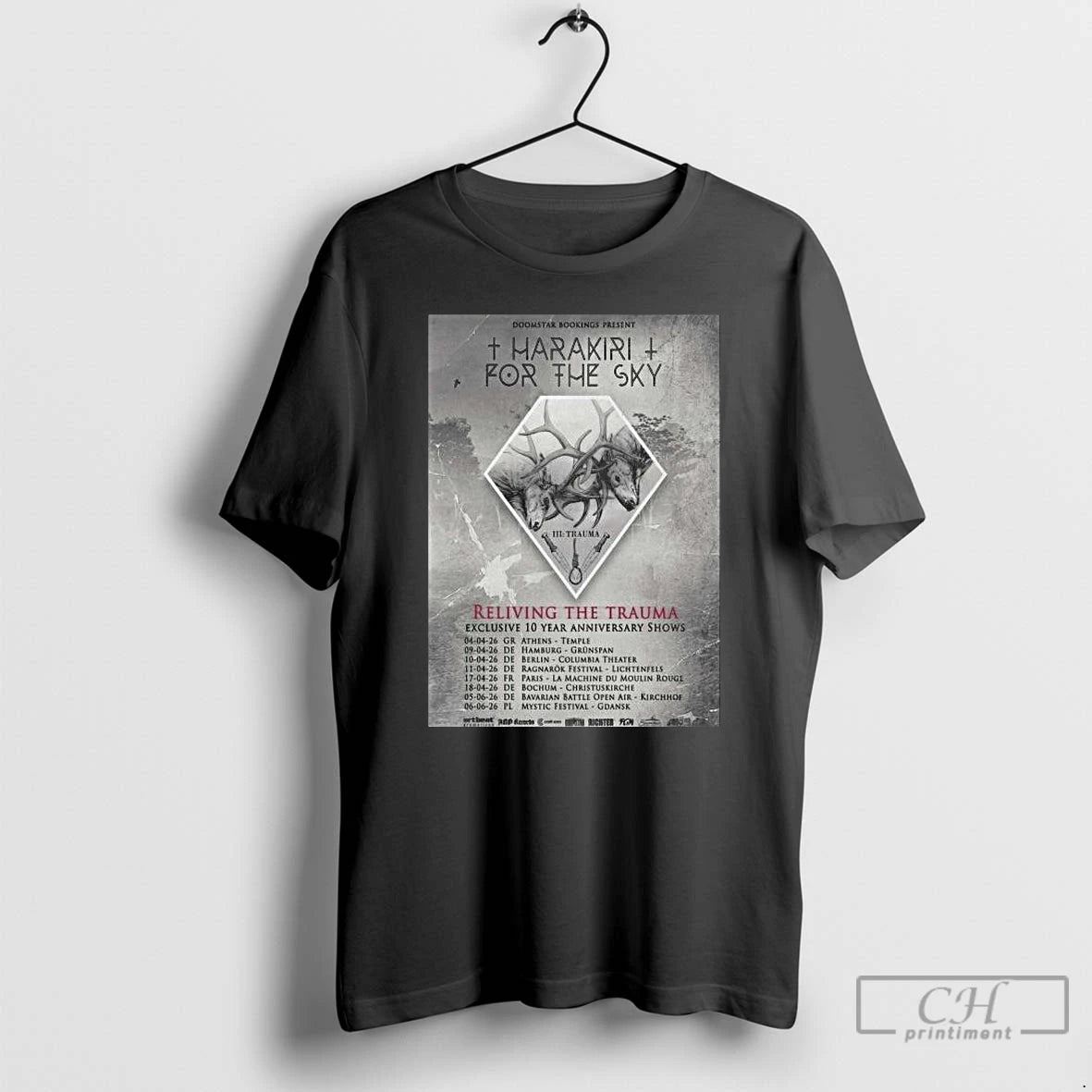 Classic Harakiri For The Sky Exclusive 10th Anniversary Shows 2026 Long Sleve T Shirts Hoodie Sweatshirt | PurePodTees.com