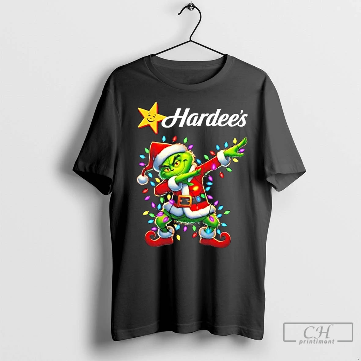 Classic Hardees X Grinch Dabbing Merry Christmas Shirt Hoodie Sweatshirt | PurePodTees.com
