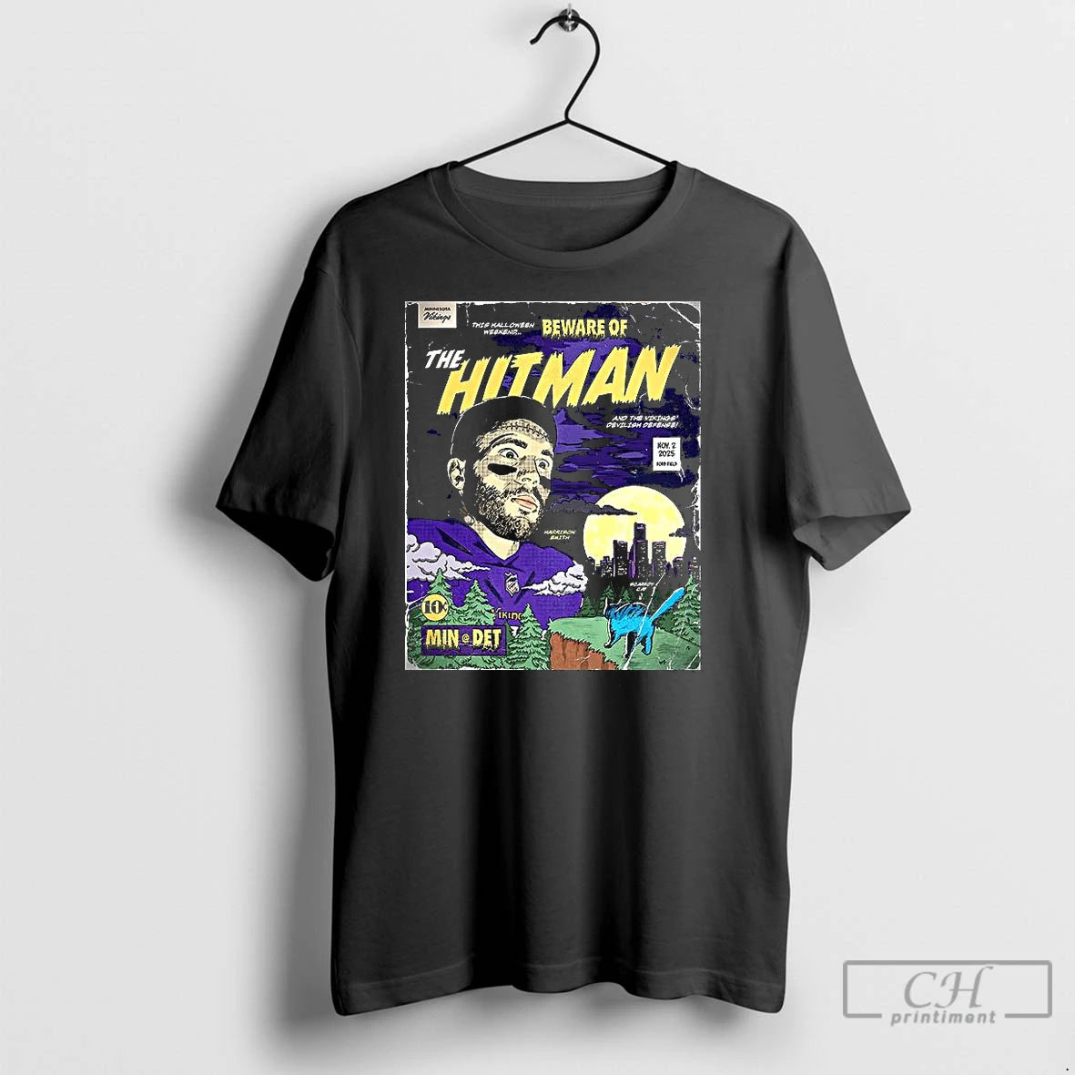 Classic Harrison Smith Minnesota Vikings The Hitman Comic Shirt Hoodie Sweatshirt | PurePodTees.com