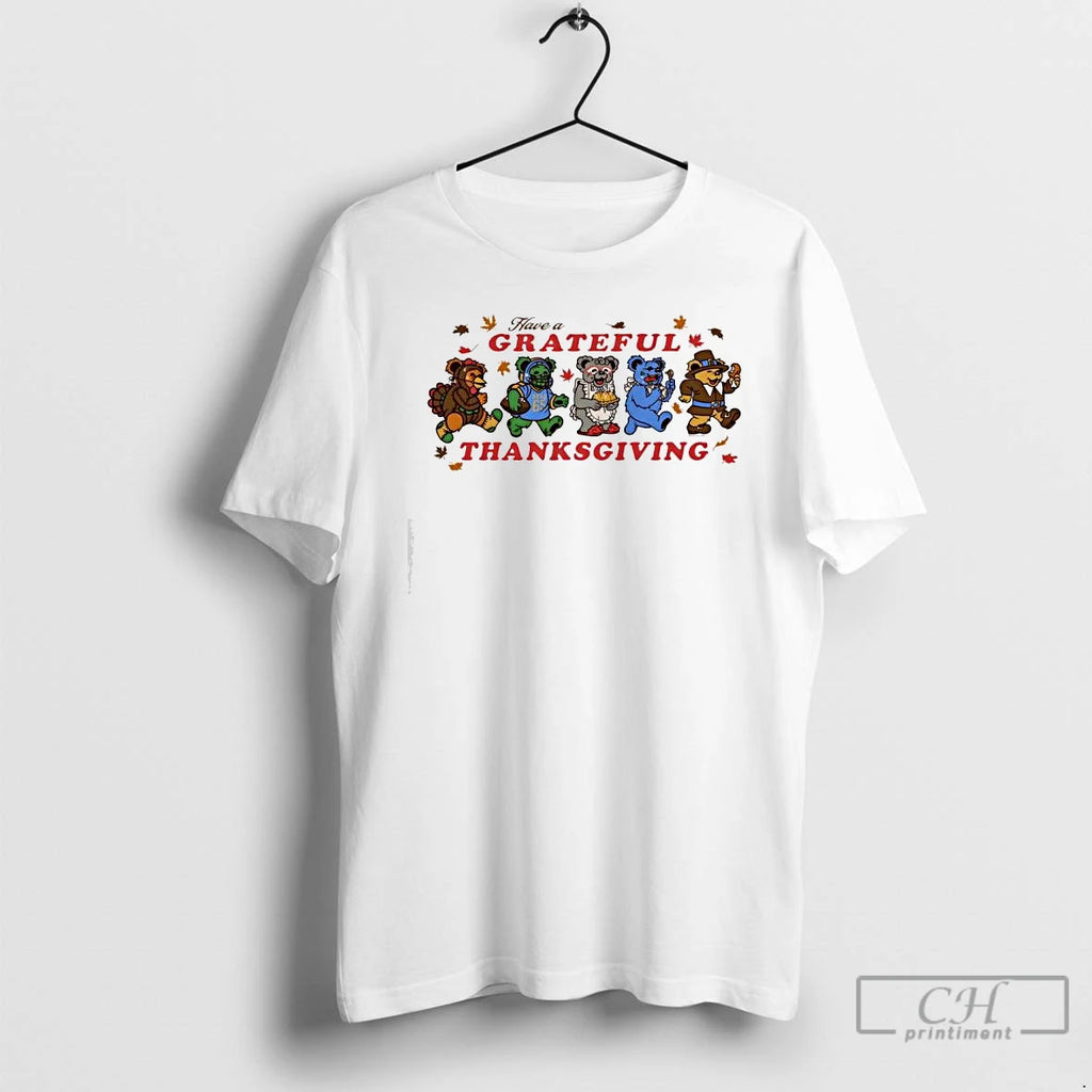 Classic Have A Grateful Thanksgiving Bears Sand Shirt Hoodie Sweatshirt | PurePodTees.com