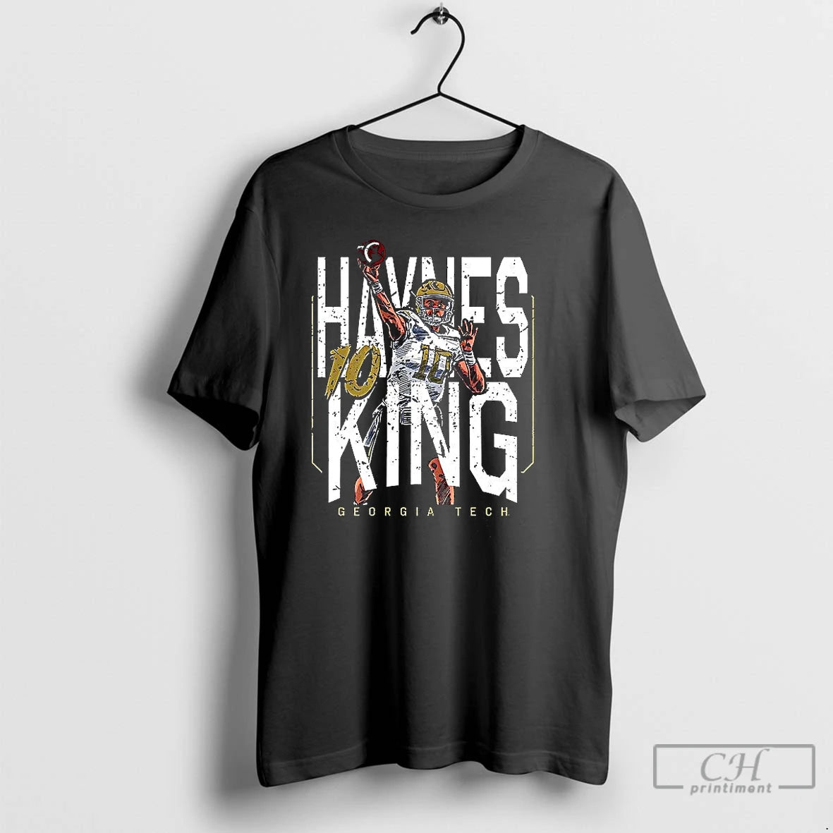Classic Haynes King Georgia Tech Football Throwing Stance Number 10 T Shirts Hoodie Sweatshirt | PurePodTees.com