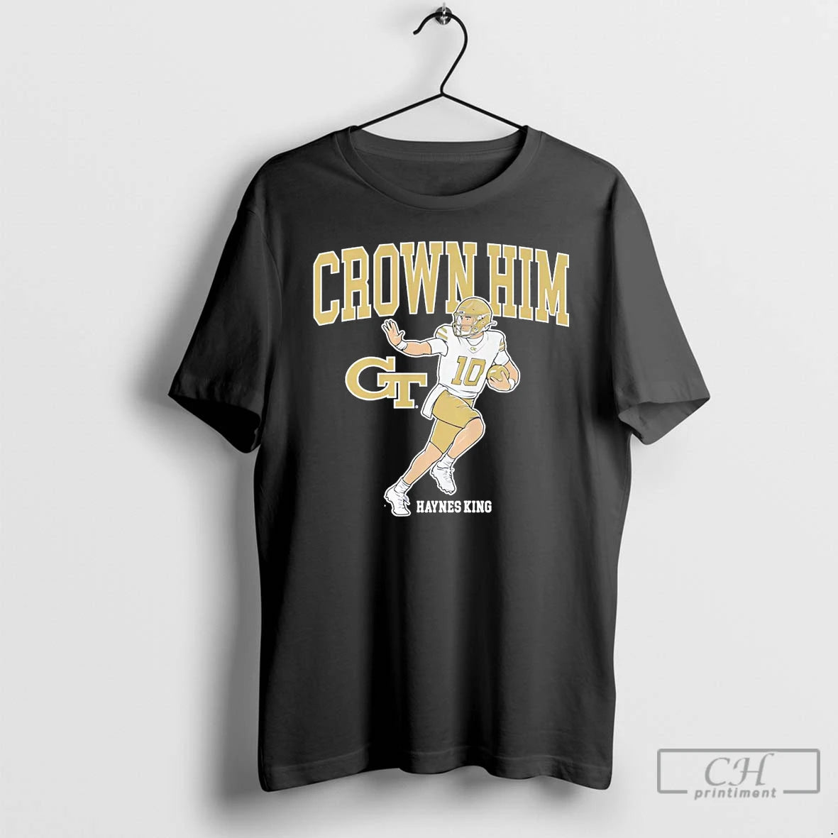 Classic Haynes King Crown Him Georgia Tech Yellow Jackets T Shirts Hoodie Sweatshirt | PurePodTees.com