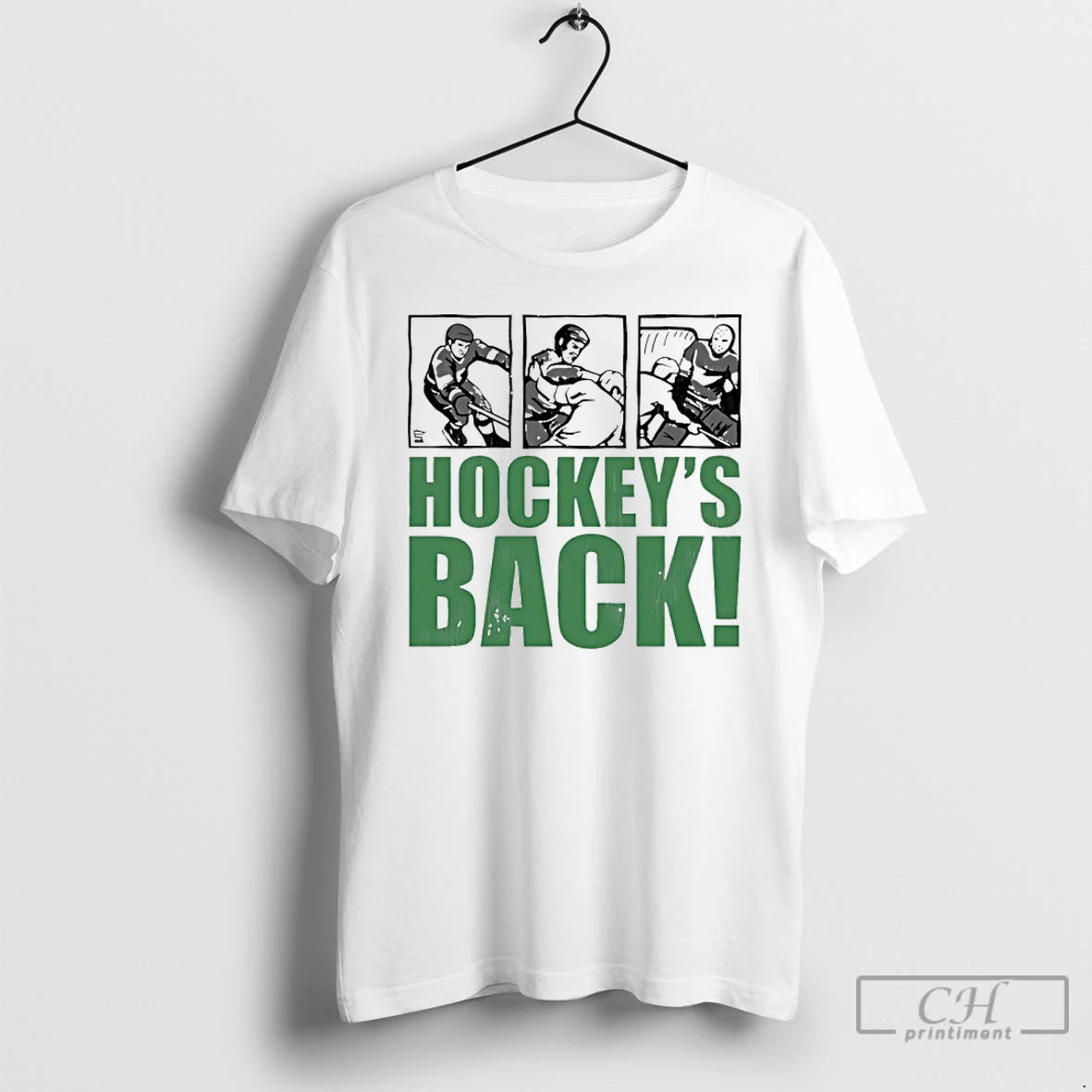 Classic Hockeys Back T Shirts Hoodie Sweatshirt | PurePodTees.com
