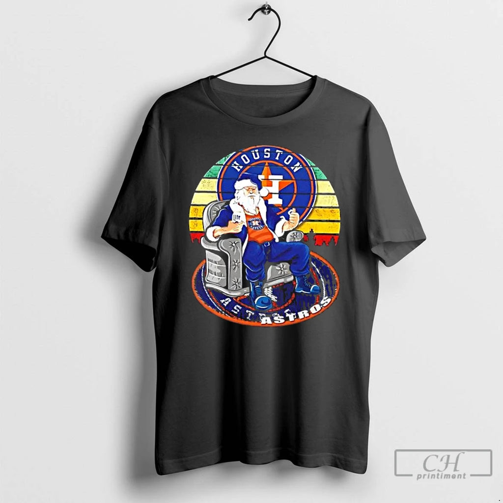 Classic Houston Astros X Santa Claus Christmas Vintage T Shirts Hoodie Sweatshirt | PurePodTees.com