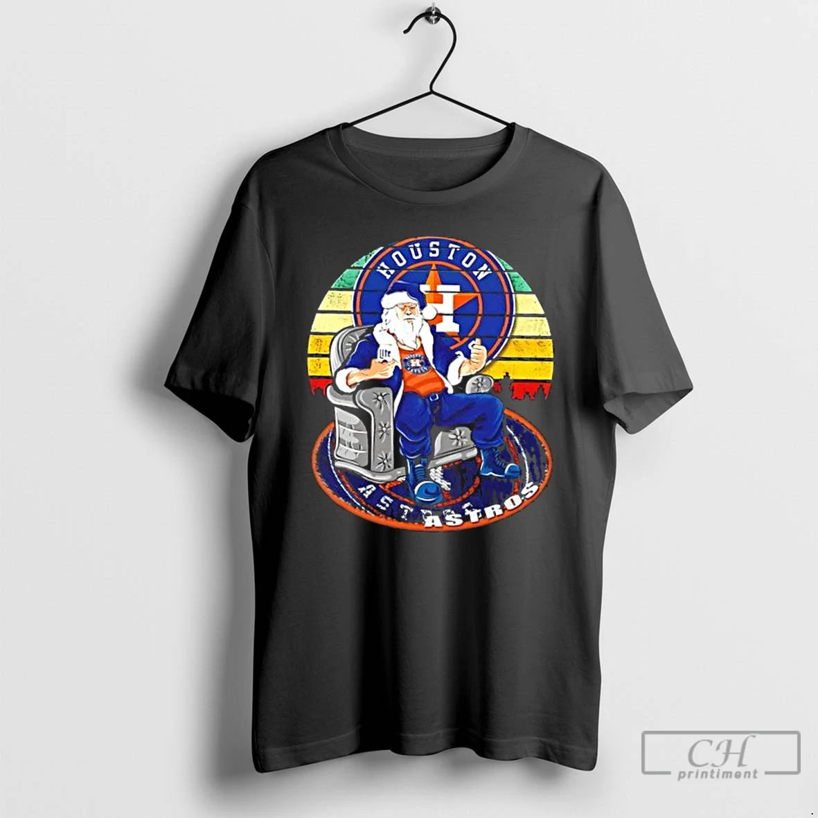 Classic Houston Astros X Santa Claus Christmas Vintage T Shirts Hoodie Sweatshirt | PurePodTees.com