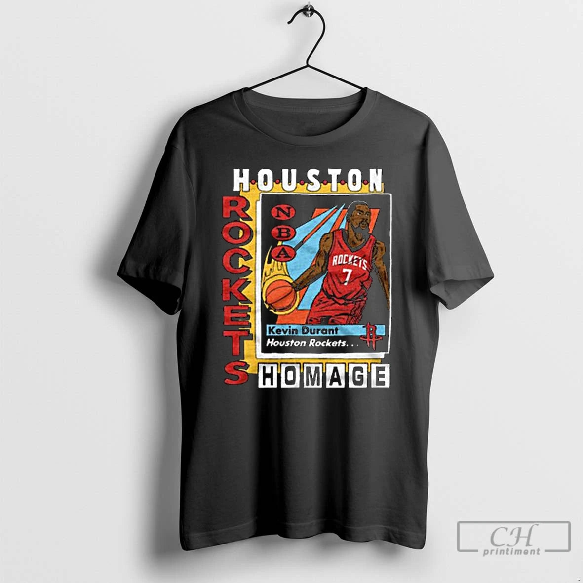 Classic Houston Rockets Trading Card Kevin Durant Long Sleve T Shirts Hoodie Sweatshirt | PurePodTees.com