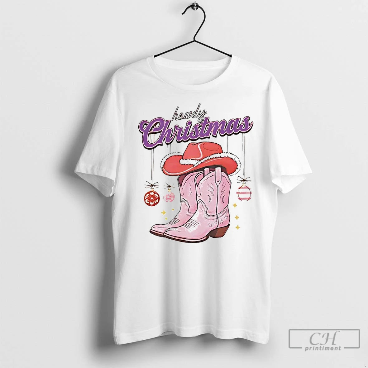 Classic Howdy Christmas Western Cowboy Hat Boots Shirt Hoodie Sweatshirt | PurePodTees.com
