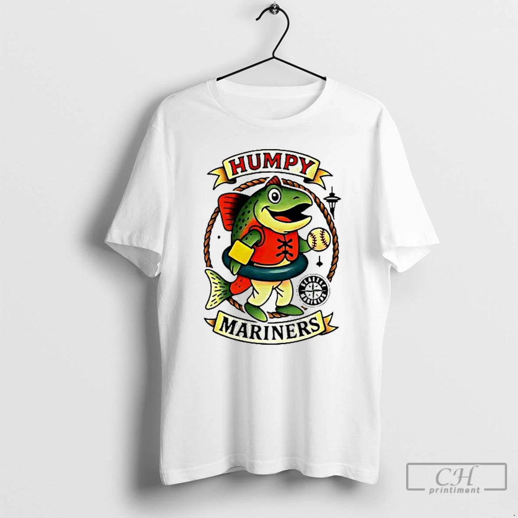 Classic Humpy Salmon Mascot Seattle Mariners Mlb 2025 T Shirts