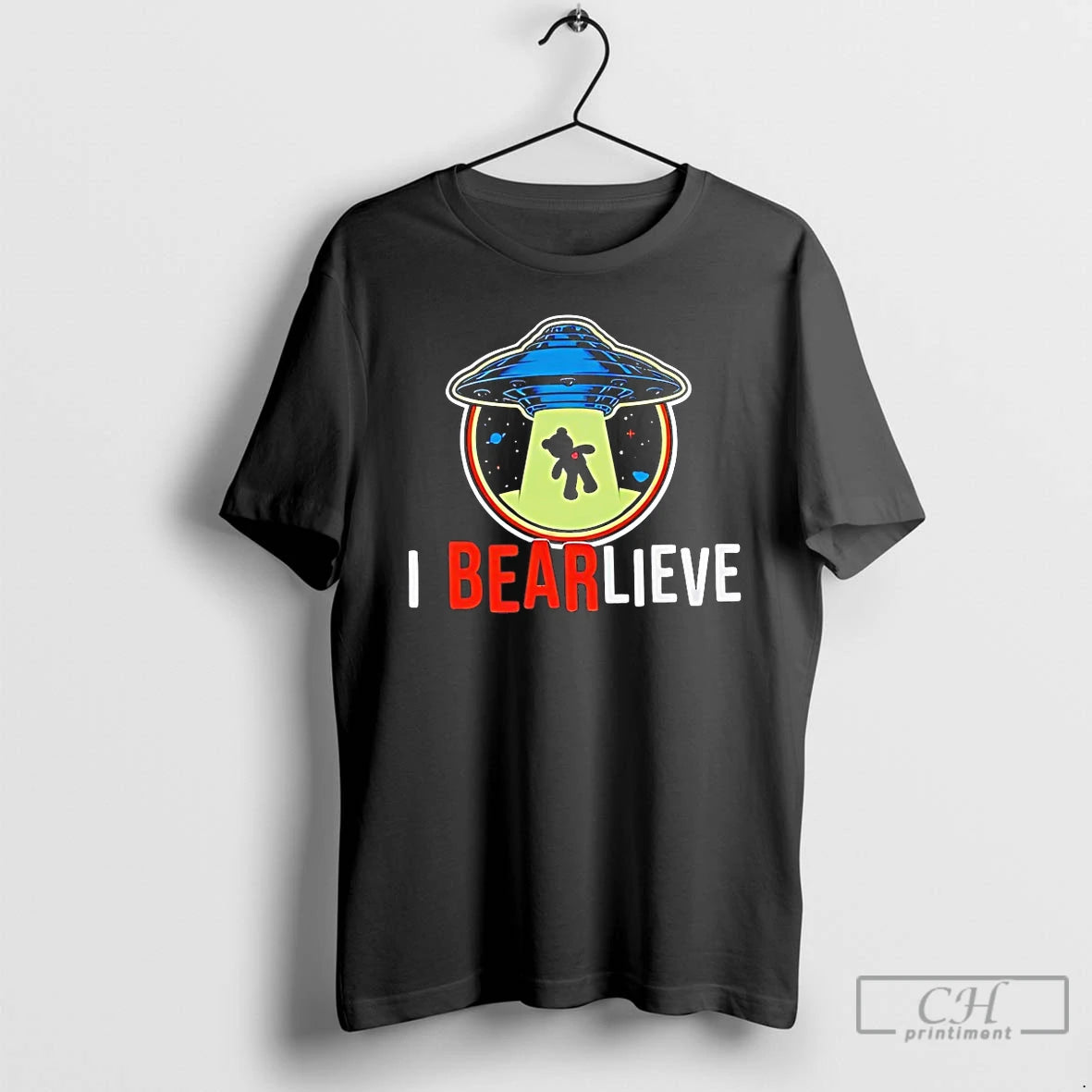 Classic I Bearlieve Ufo Shirt Hoodie Sweatshirt | PurePodTees.com