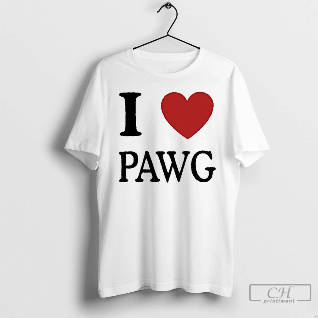 Classic I Love Pawg T Shirts Hoodie Sweatshirt | PurePodTees.com
