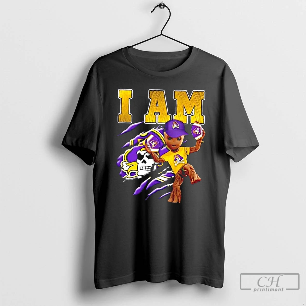 Classic I Am Groot East Carolina Pirates Football T Shirts Hoodie Sweatshirt | PurePodTees.com