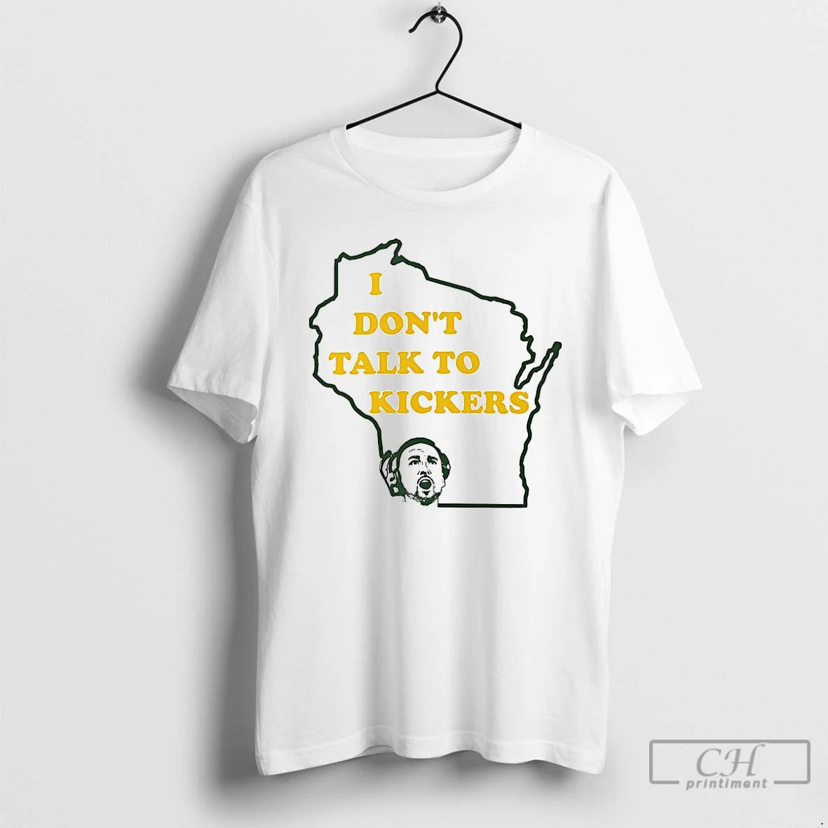 Classic I Dont Talk To Kickers Outline Of The State Of Wisconsin T Shirts Hoodie Sweatshirt | PurePodTees.com