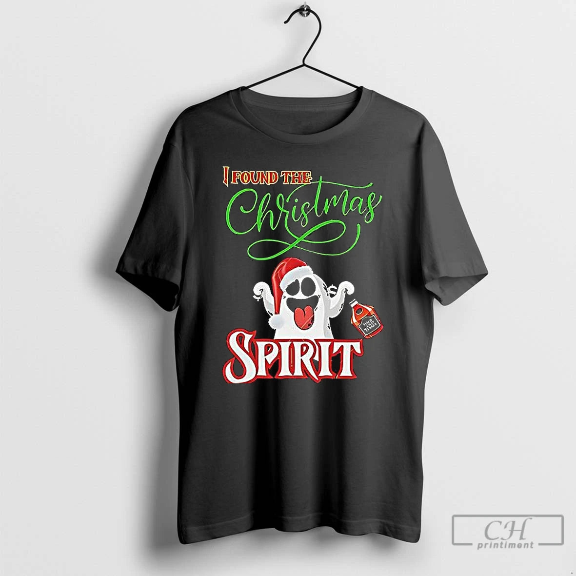 Classic I Found The Christmas Spirit Ghost T Shirts Hoodie Sweatshirt | PurePodTees.com