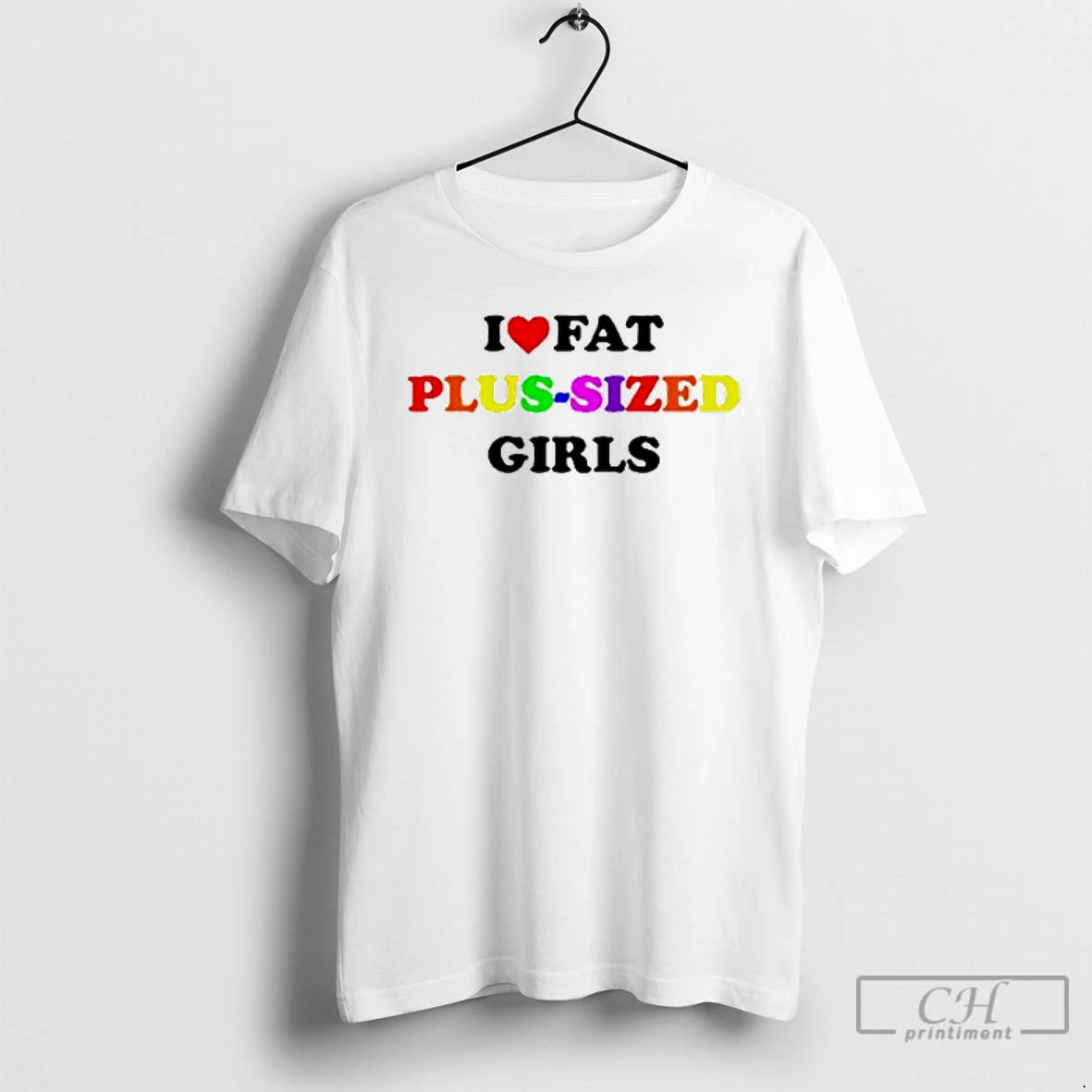 Classic I Love Fat Plus Sized Girls T Shirts Hoodie Sweatshirt | PurePodTees.com