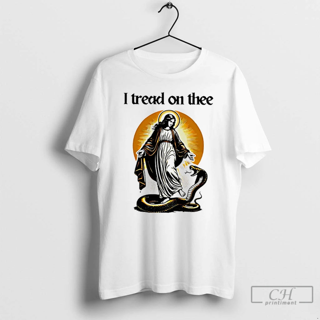 Classic I Tread On Thee Jesus And Snake Shirt Hoodie Sweatshirt | PurePodTees.com