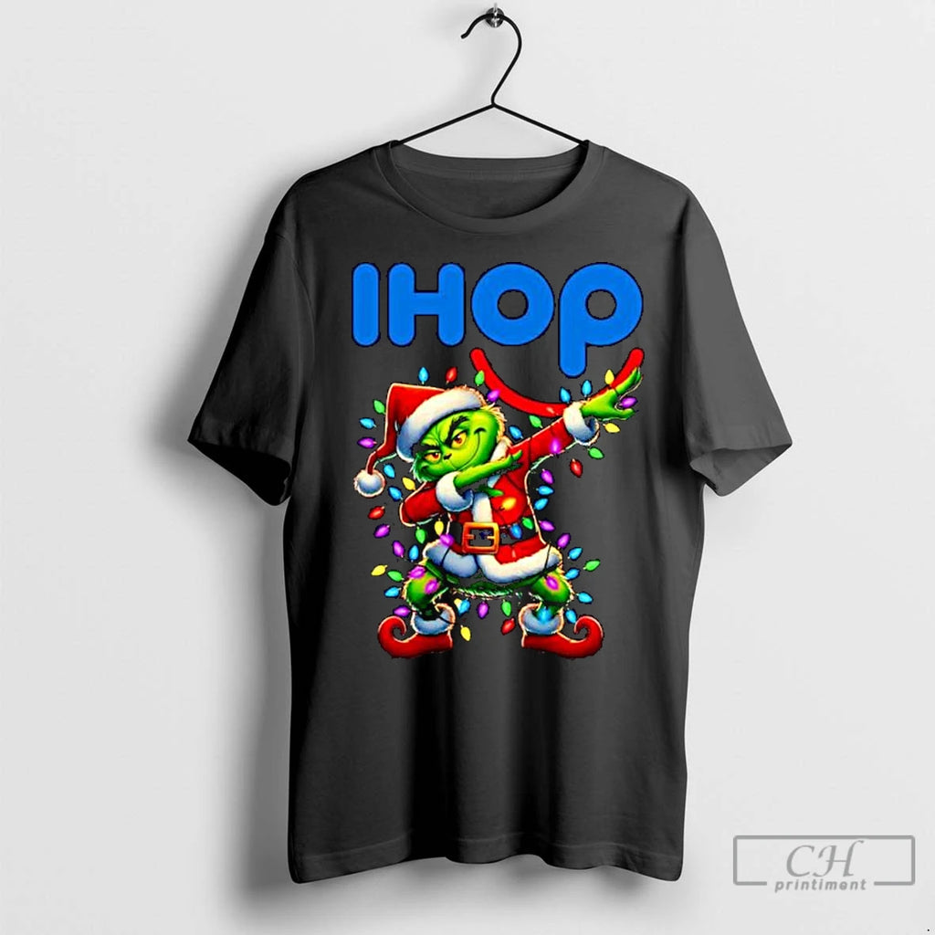 Classic Ihop X Grinch Dabbing Merry Christmas Ornaments Shirt Hoodie Sweatshirt | PurePodTees.com