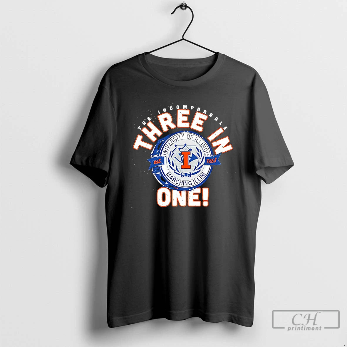 Classic Illinois Fighting Illini Marching Band Drum 3 In 1 Est 1868 T Shirts Hoodie Sweatshirt | PurePodTees.com