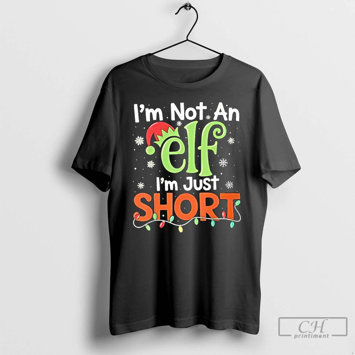 Classic Im Not An Elf Im Just Short Christmas Matching Elf T Shirts Hoodie Sweatshirt | PurePodTees.com