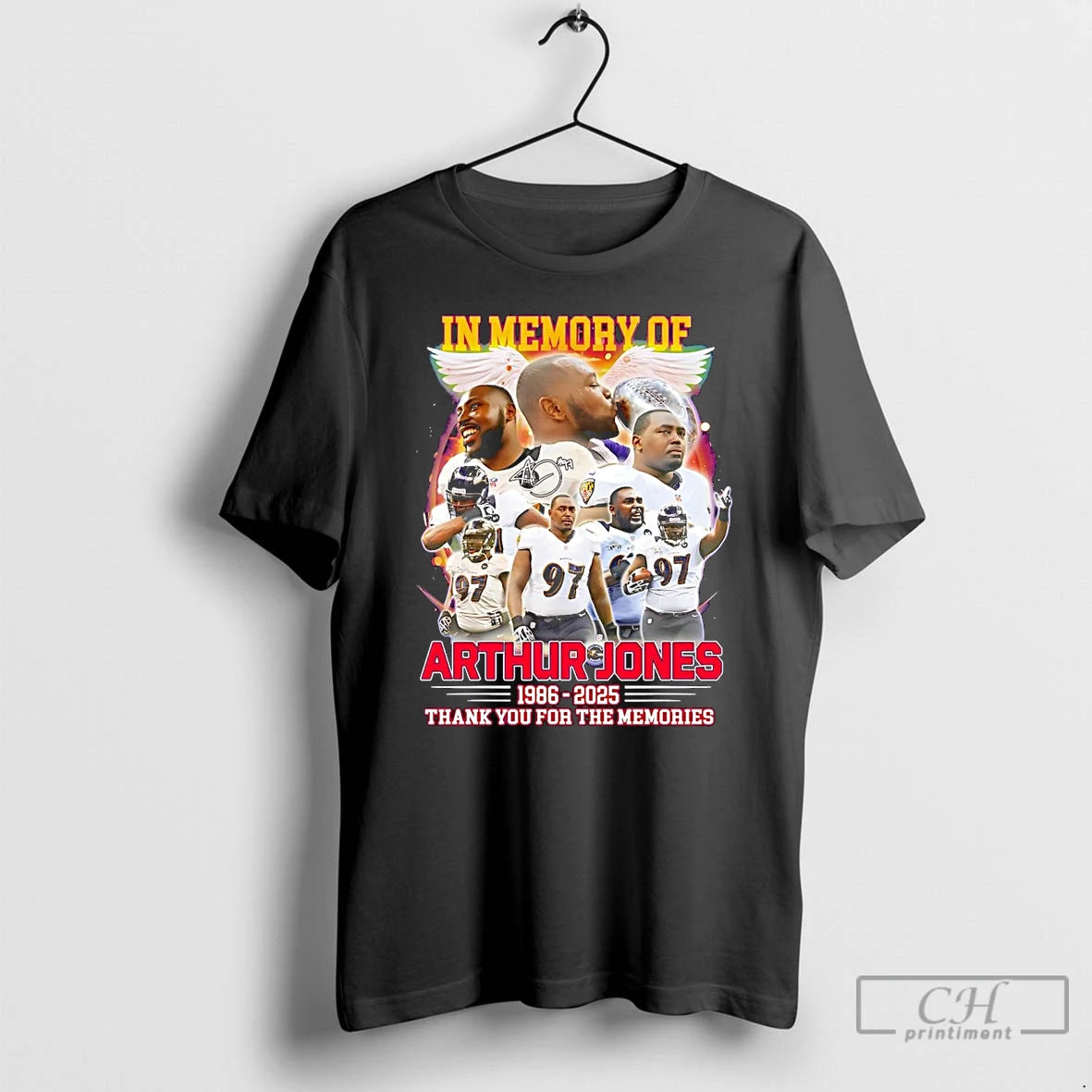 Classic In Memory Of Arthur Jones 1986 2025 Thank You For The Memories T Shirts Hoodie Sweatshirt | PurePodTees.com