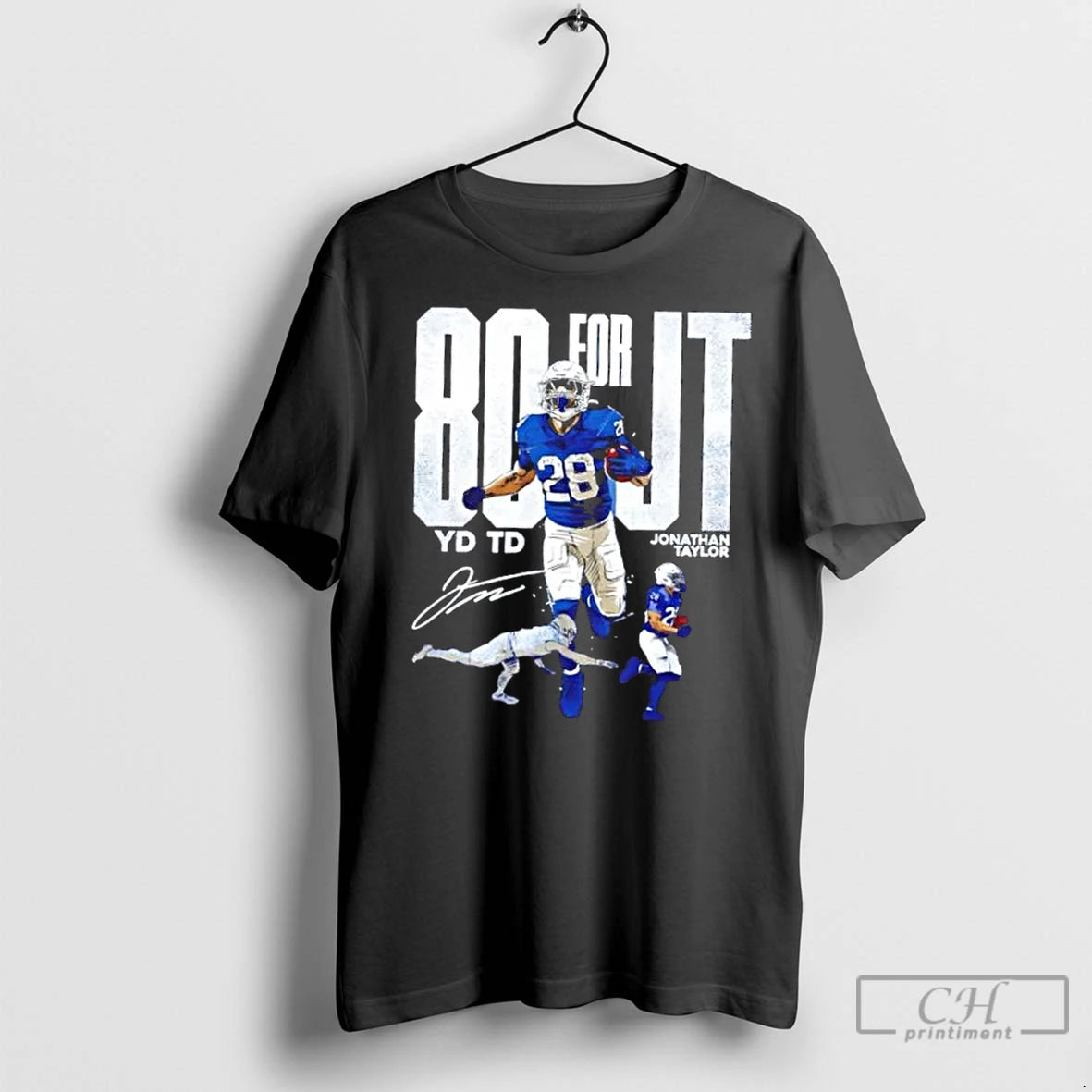 Classic Indianapolis Colts 80 For Jt Jonathan Taylor Football Signature Shirt Hoodie Sweatshirt | PurePodTees.com