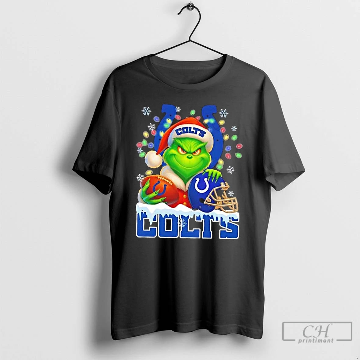 Classic Indianapolis Colts X Grinch Hold Ball And Helmet Christmas Shirt Hoodie Sweatshirt | PurePodTees.com