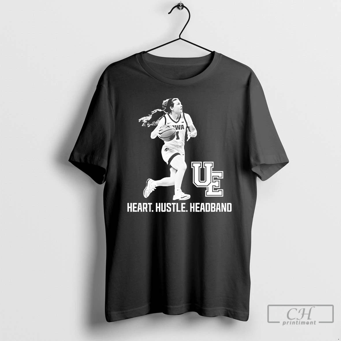 Classic Iowawbb Heart Hustle Headband Ue Shirt Hoodie Sweatshirt | PurePodTees.com