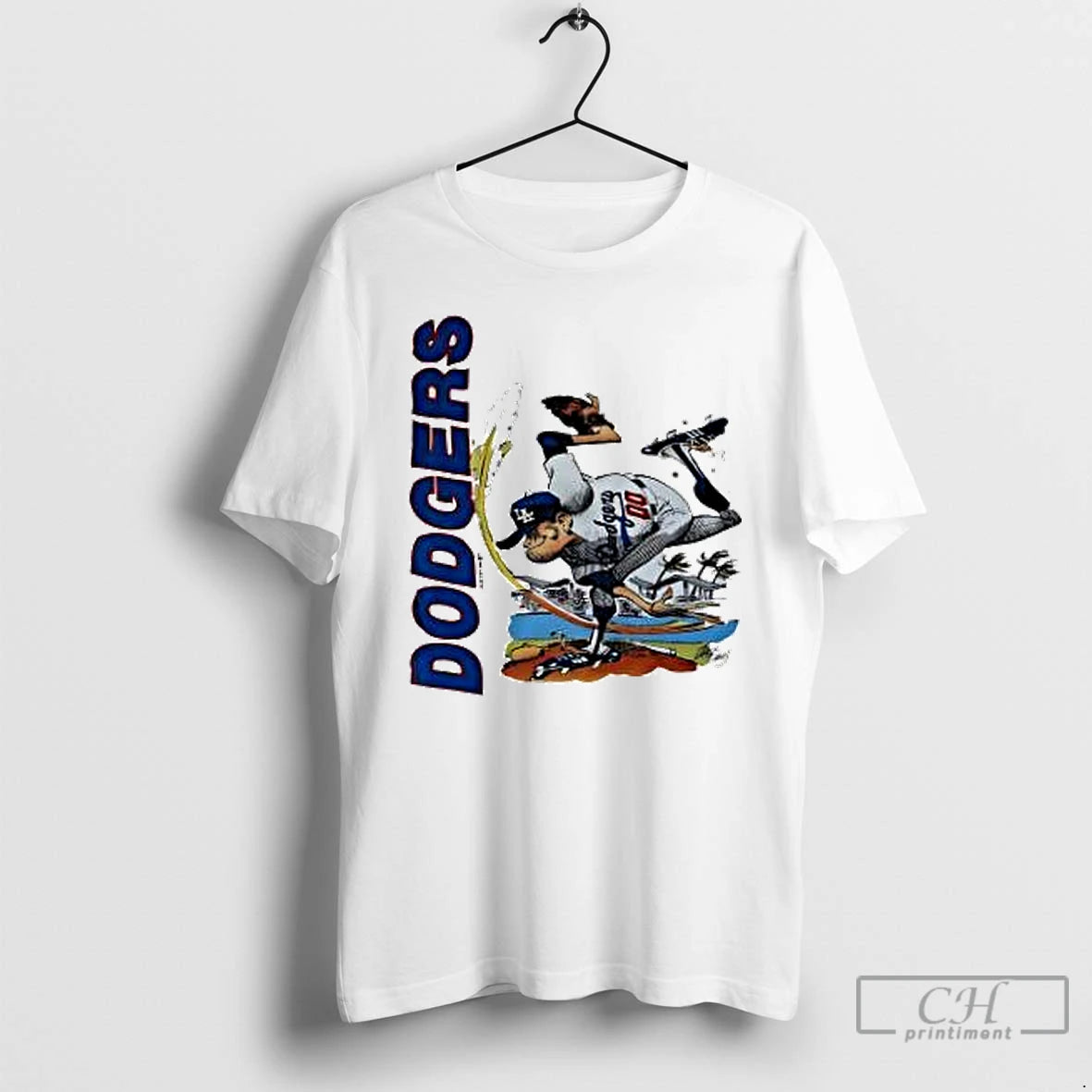 Classic Jack Davis Dodgers Vintage 1989 Cartoon T Shirts Hoodie Sweatshirt | PurePodTees.com