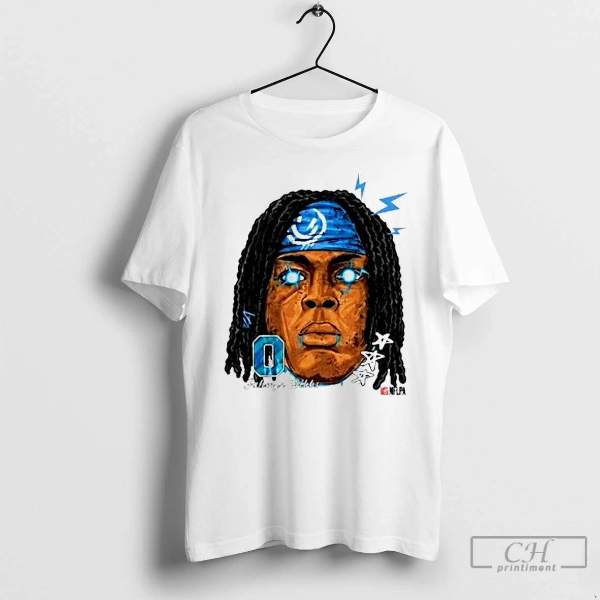 Classic Jahmyr Gibbs Detroit Lions Football Fat Head 0 Laser Eye T Shirts Hoodie Sweatshirt | PurePodTees.com