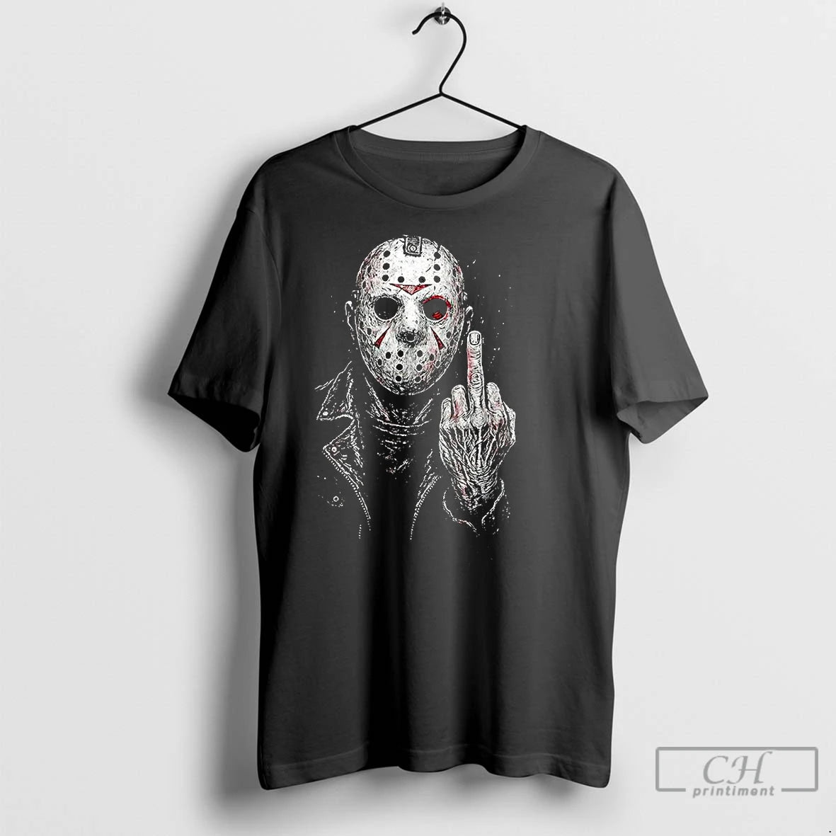 Classic Jason Voorhees Middle Finger The Friday The 13th Horror Halloween Shirt Hoodie Sweatshirt | PurePodTees.com