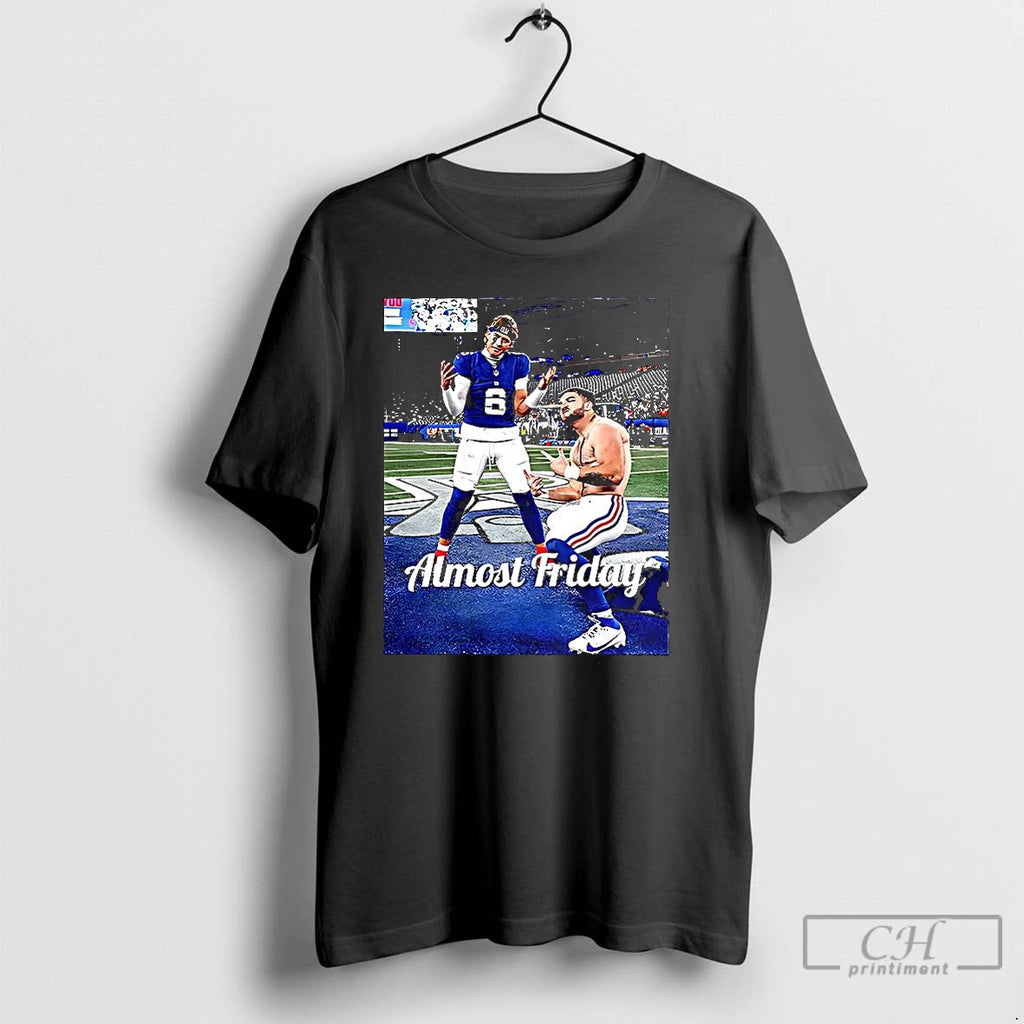 Classic Jaxson Dart And Cam Skattebo New York Giants Football Almost Friday T Shirts