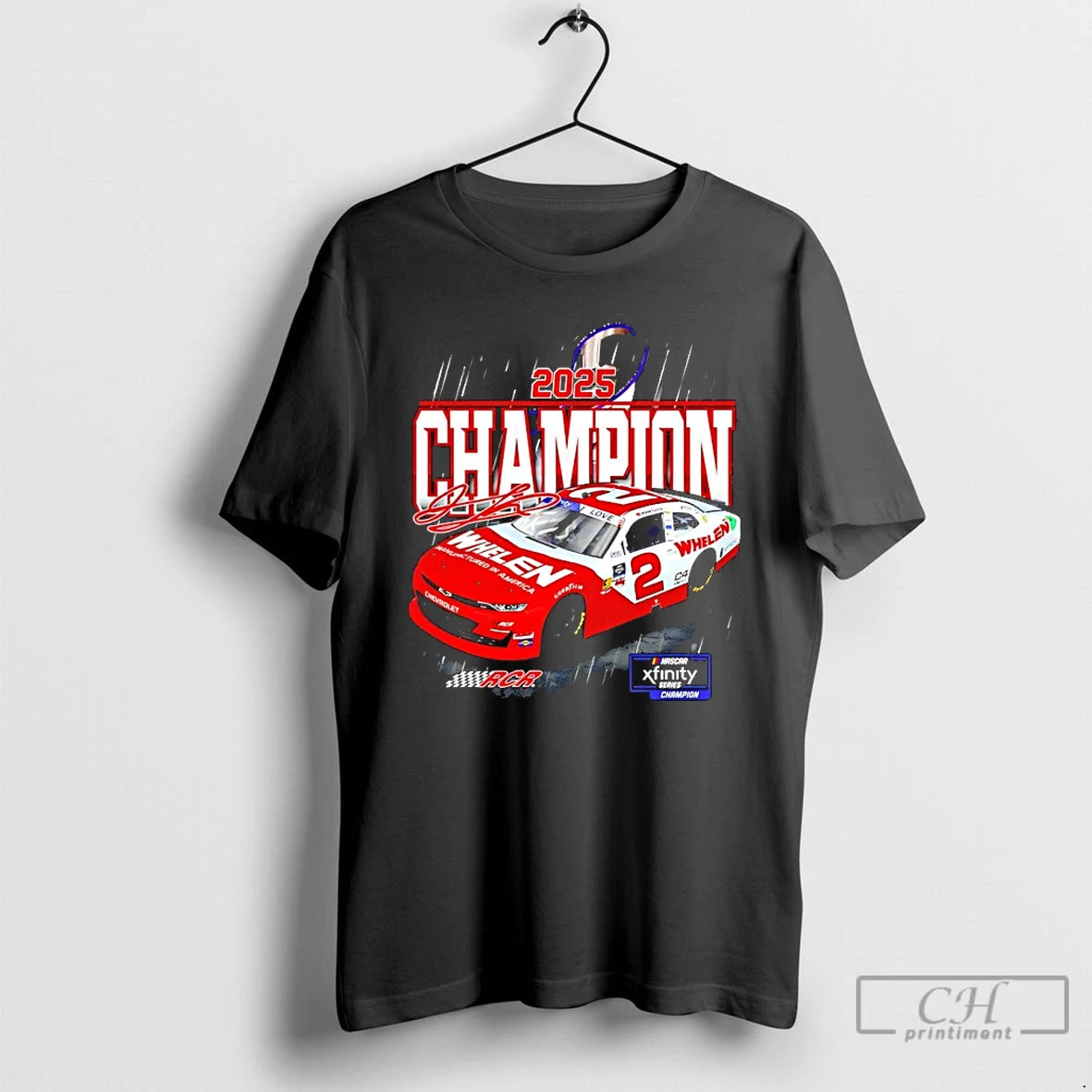 Classic Jesse Love Jr 2025 Nascar Xfinity Series Champion Signature T Shirts Hoodie Sweatshirt | PurePodTees.com