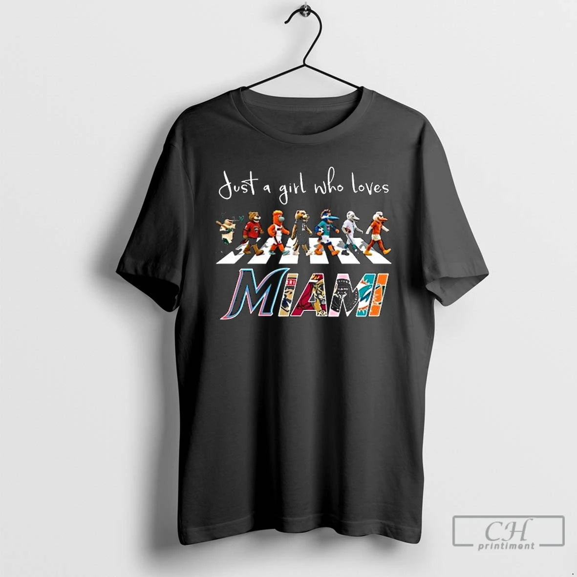 Classic Just A Girl Who Loves Mascot Miami City Sports All Team 2025 Long Sleve Shirt Hoodie Sweatshirt | PurePodTees.com