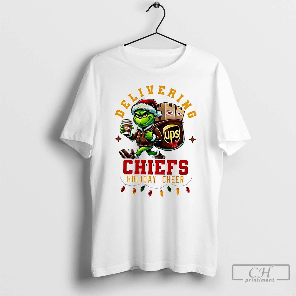 Classic Kansas City Chiefs Grinch Delivering Ups Holiday Cheer Christmas Shirt Hoodie Sweatshirt | PurePodTees.com