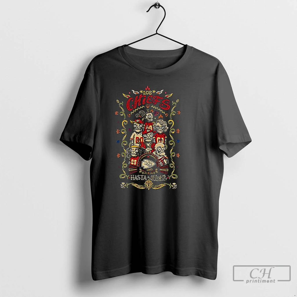 Classic Kansas City Chiefs Football Hasta La Muerte Graphic T Shirts