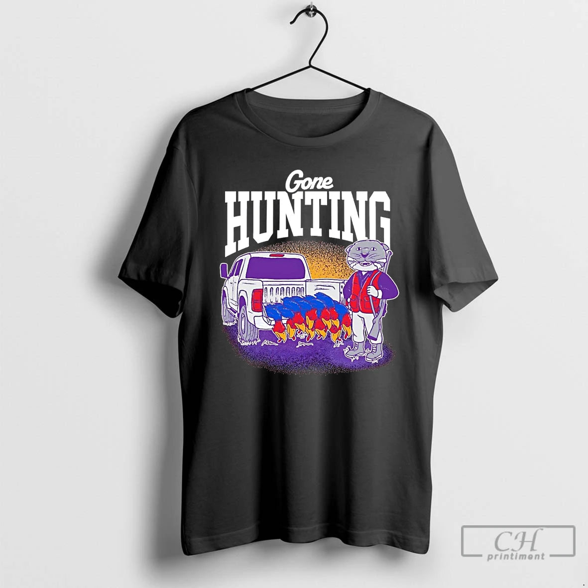 Classic Kansas State Wildcats Gone Hunting T Shirts Hoodie Sweatshirt | PurePodTees.com