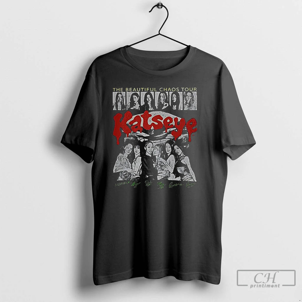 Classic Katseye The Beautiful Chaos Tour T Shirts Hoodie Sweatshirt | PurePodTees.com