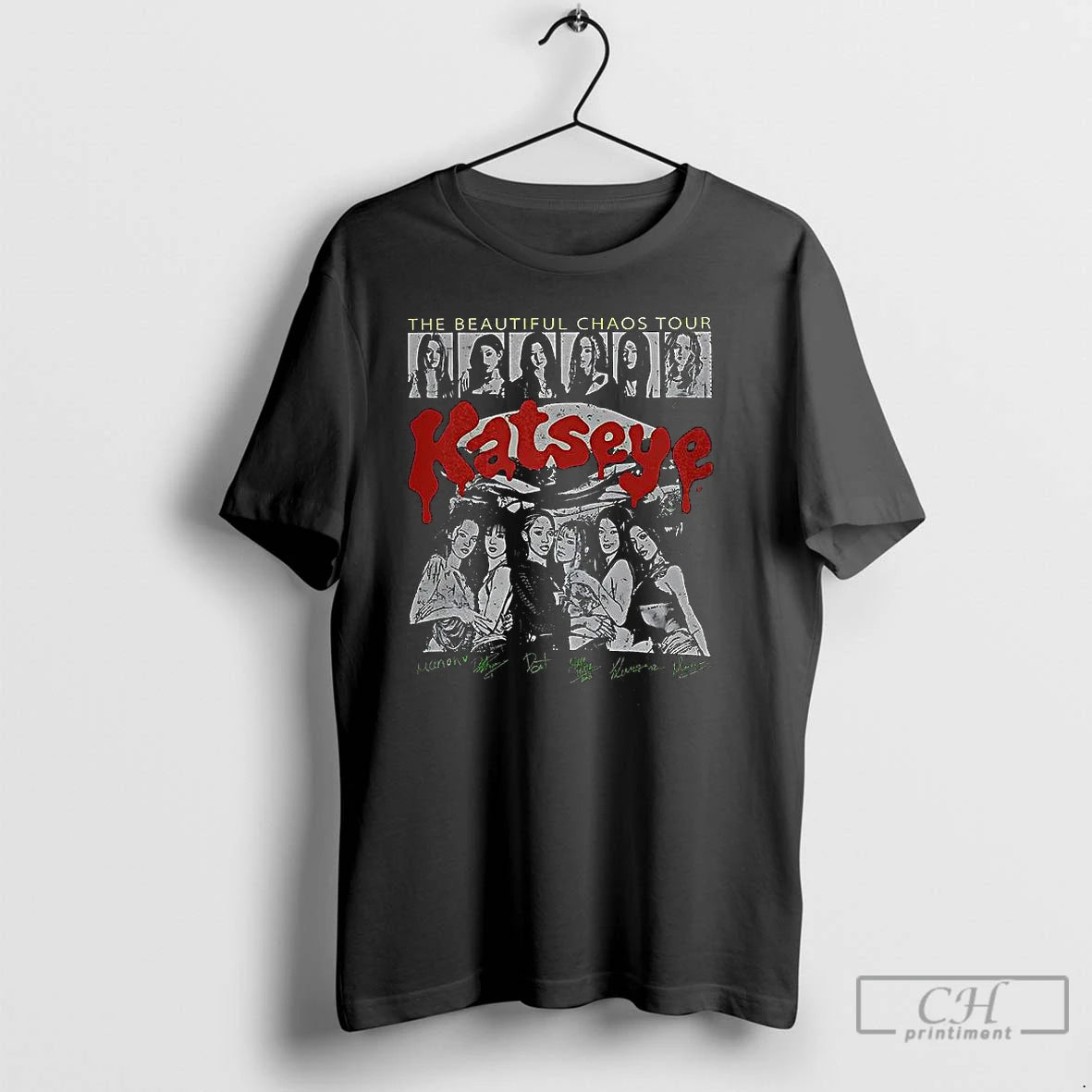 Classic Katseye The Beautiful Chaos Tour T Shirts Hoodie Sweatshirt | PurePodTees.com