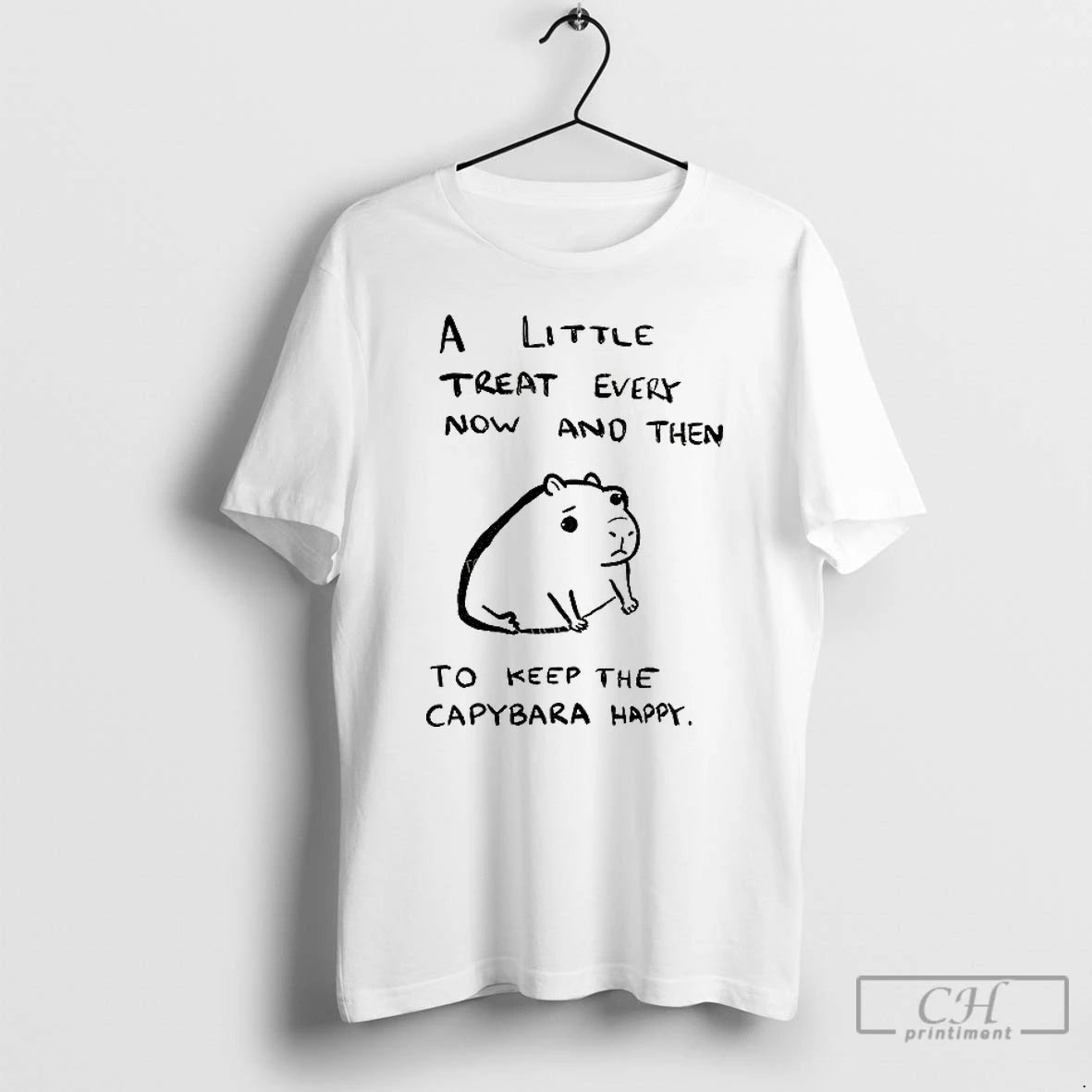 Classic Keep Capybara Happy A Little Treat Every Now And Then To Keep The Capybara Shirt Hoodie Sweatshirt | PurePodTees.com