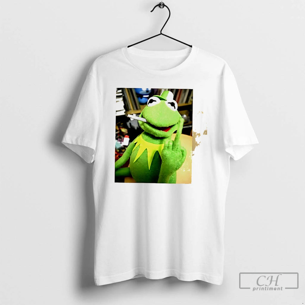 Classic Kermit Frog Cigarette Middle Finger