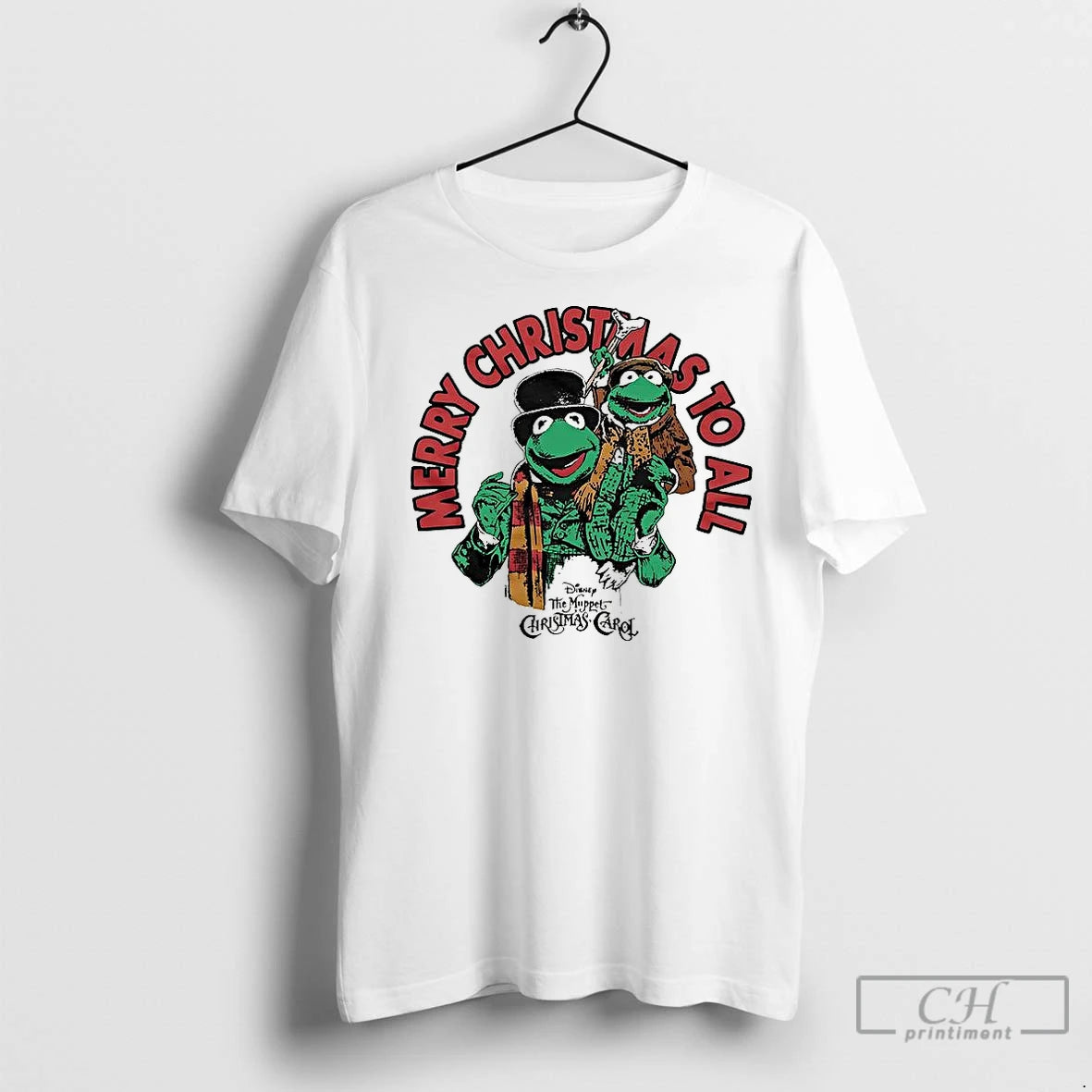 Classic Kermit The Frog And Robin The Frog Muppets Merry Christmas To All Shirt Hoodie Sweatshirt | PurePodTees.com