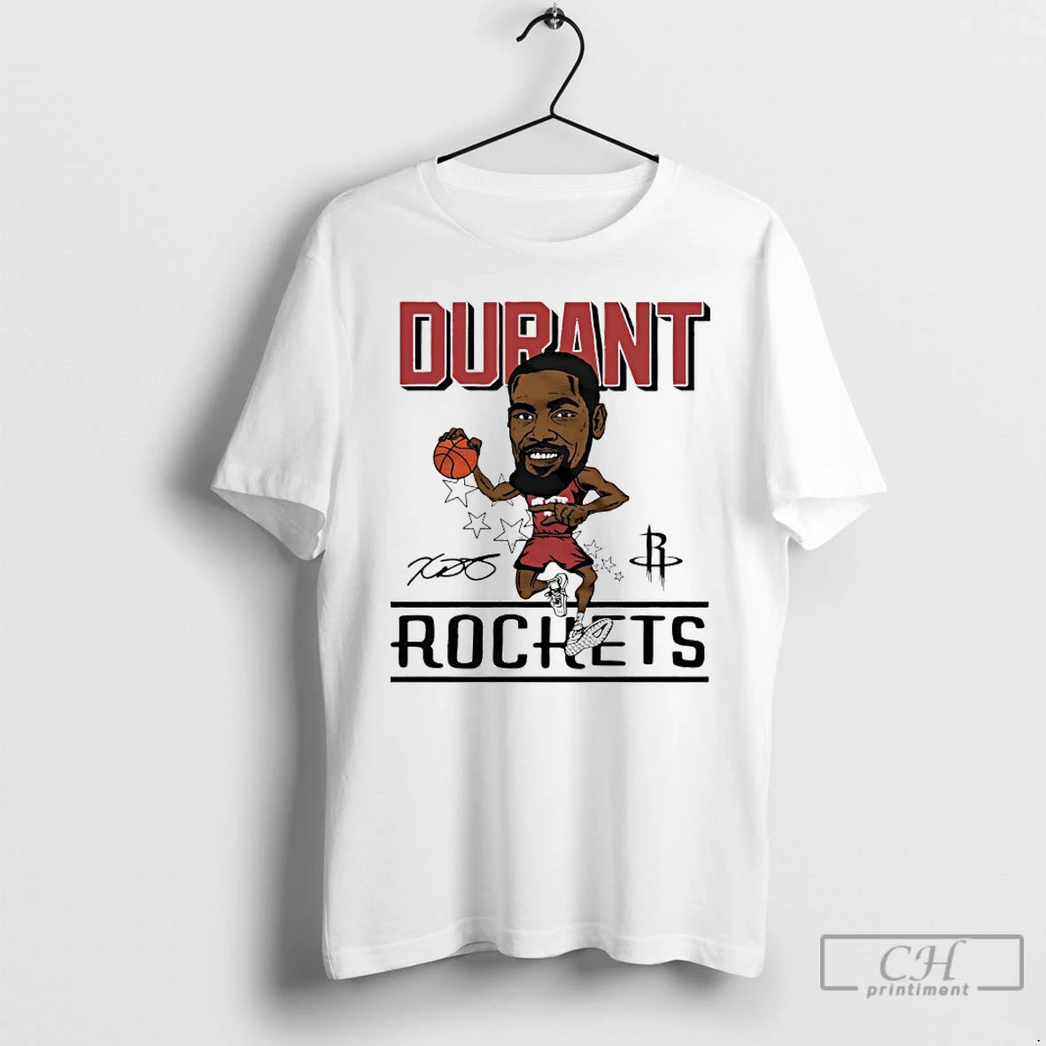 Classic Kevin Durant Houston Rockets Nba Player Signature Caricature T Shirts Hoodie Sweatshirt | PurePodTees.com