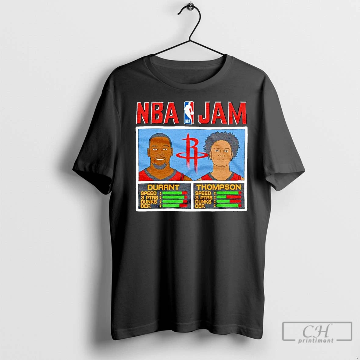 Classic Kevin Durant And Klay Thompson Houston Rockets Nba Jam Ornaments Shirt Hoodie Sweatshirt | PurePodTees.com
