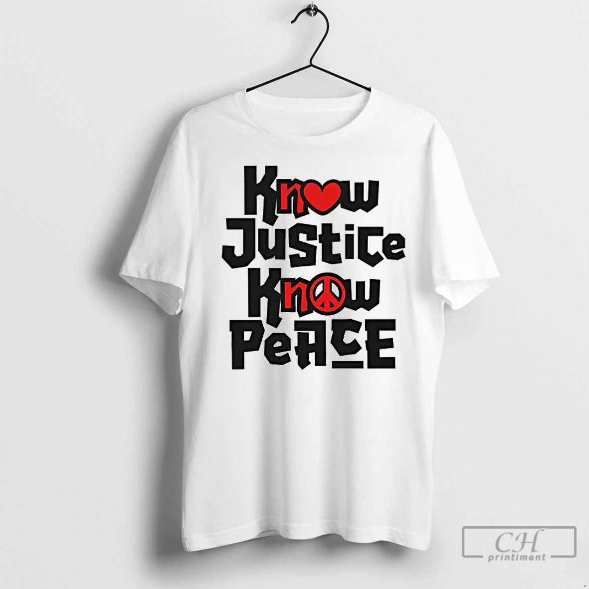 Classic Know Justice Know Peace Ornaments Shirt Hoodie Sweatshirt | PurePodTees.com