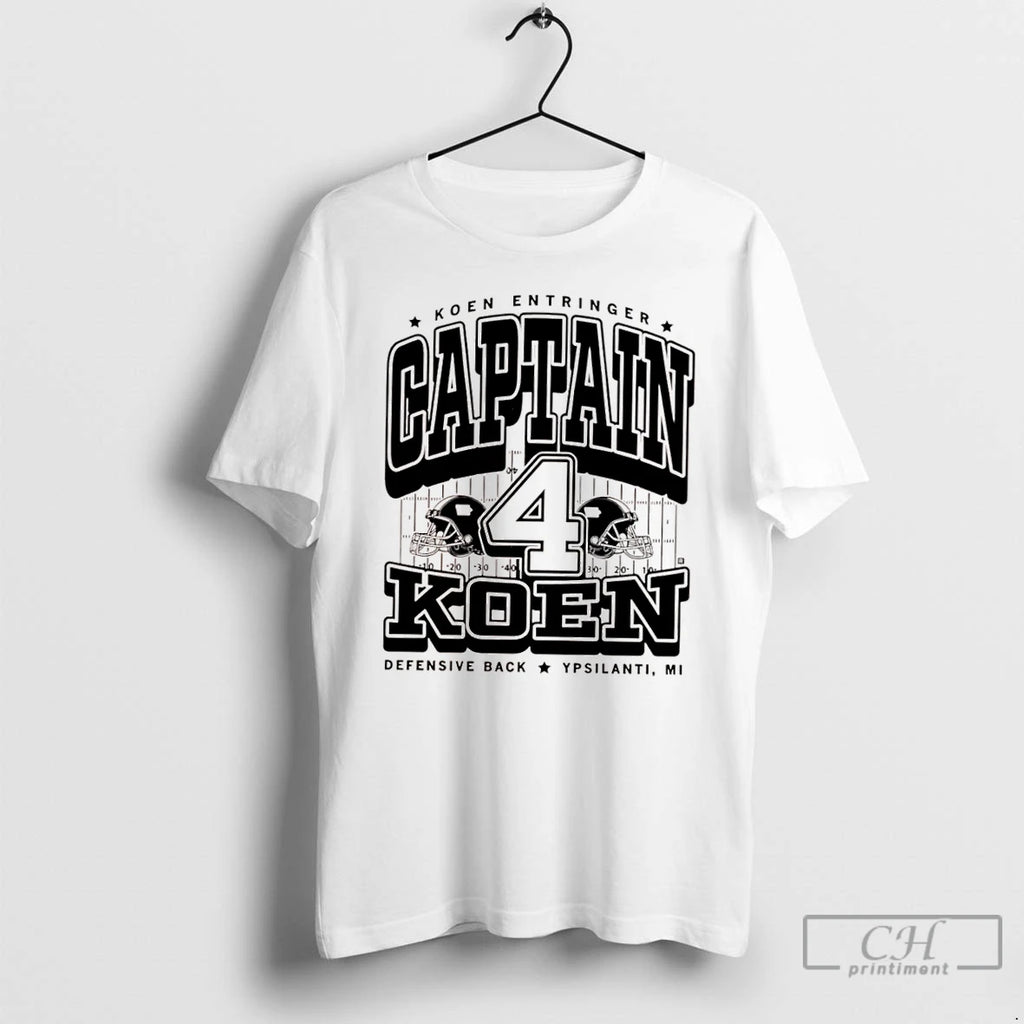 Classic Koen Entringer Captain Koen Defensive Back Ypsilanti Mi 4 Baseball T Shirts Hoodie Sweatshirt | PurePodTees.com