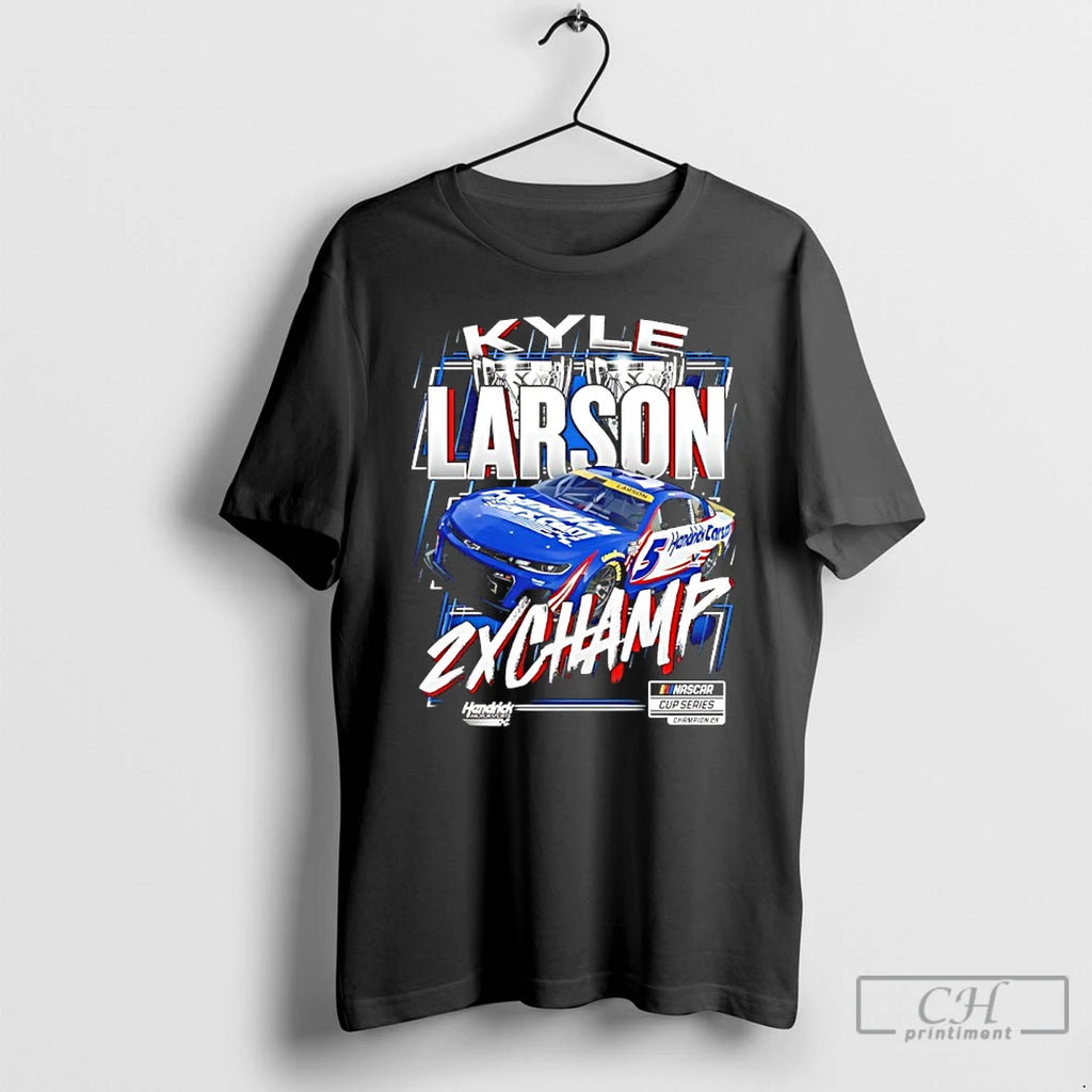 Classic Kyle Larson 2025 Nascar Cup Series 2x Champion T Shirts Hoodie Sweatshirt | PurePodTees.com