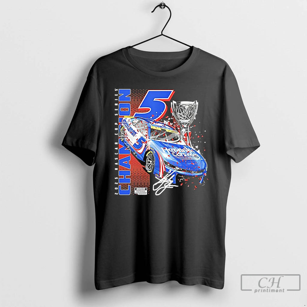 Classic Kyle Larson 2025 Nascar Cup Series Champion Car Signature T Shirts Hoodie Sweatshirt | PurePodTees.com